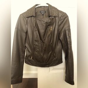 Very soft leather brown jacket. Still great condition.